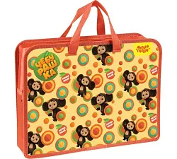 Папка МУЛЬТИ-ПУЛЬТИ Чебурашка с ручками на молнии А4