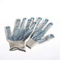 Перчатки пвх х/б белые арт.7793