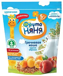 Каша ФРУТОНЯНЯ пшеничная яблоко земляника молочная бзмж п/пак 200г
