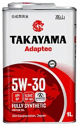 Масло ТАКАЙАМА Адаптек SAE 5W-30 ILSAG GF-6 SP синтетика ж/б 1л
