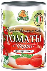 Томаты МЕДВЕДЬ ЛЮБИМЫЙ Черри очищенные в с/с ж/б ключ 425мл