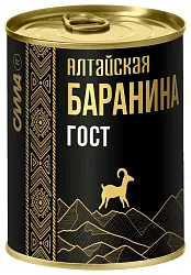 Баранина тушеная СИЛА Алтайская ГОСТ в/с ключ ж/б 338г