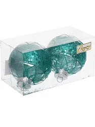 Шар СЕРПАНТИН Лазурная дымка малахитовый зеленый 8см 2шт