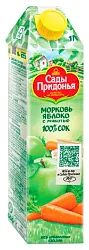 Сок САДЫ ПРИДОНЬЯ яблоко морковь 1л