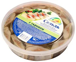 Сельдь САНГУСТО филе-кусочки с укропом в масле 300г