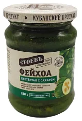 Фейхоа СТОЕВЪ протертая с сахаром ст/б 280г