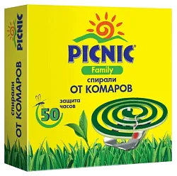 Спираль ПИКНИК Фэмили от комаров 10шт