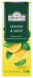 Чай АХМАД лимон мята черный 25пак