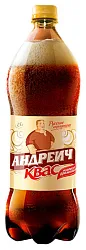 Квас АНДРЕИЧ Классический живого брожения фильтрованный 1.5л
