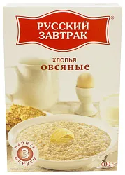 Овсяные хлопья НАЦИОНАЛЬ русский завтрак карт/уп 400г