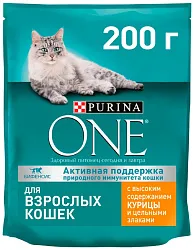 Корм для кошек ПУРИНА ВАН Эдалт с курицей и цельными злаками 200г