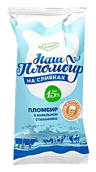 Мороженое ЭСКИМОС Наш пломбир на сливках бзмж стакан 85г