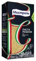 Паста МИСТРАЛЬ Ризони карт/уп 450г