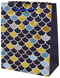 Пакет подарочный ТАМ-ТАМ Чешуя синий 18*10*23см арт.E8390S