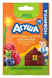 Фруктовые пастилки АГУША яблоко черника малина 12г