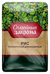 Рис СЕМЕЙНЫЕ ЗАКРОМА длиннозерный пропаренный м/у 800г