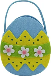 Корзинка Пасхальное яйцо 20см голубая арт.220-0385