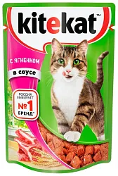 Корм для кошек КИТЕКЕТ с ягненком в соусе 85г