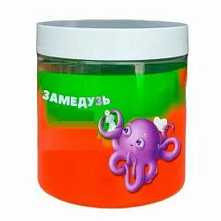 Слайм МЕДУЗА зелено-оранжевый неон 400г