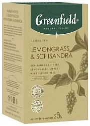 Чайный напиток ГРИНФИЛД Лемонграсс и китайский лимонник 20пак