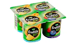 Йогуртный продукт ФРУТТИС Легкий ананас дыня лесные ягоды бзмж 0.1% 110г