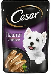 Корм для собак ЦЕЗАРЬ с ягненком паштет 80г