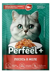 Корм для кошек ПЕРФИЛ+ с лососем в желе 75г
