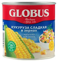 Кукуруза ГЛОБУС сладкая в зернах ж/б 425мл