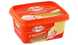 Сыр плавленый ПРЕЗИДЕНТ с ветчиной бзмж 45% 400г