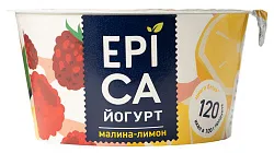 Йогурт ЭПИКА малина лимон бзмж 4.8% 130г