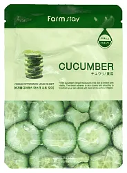 Маска для лица ФАРМСТЕЙ с экстрактом огурца тканевая