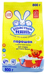 Стиральный порошок УШАСТЫЙ НЯНЬ гипоаллергенный 800г