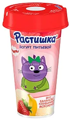 Йогурт РАСТИШКА со вкусом бананово-клубничного мороженого бзмж 2.8% 190г
