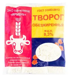 Творог ИРМЕНЬ обезжиренный бзмж 0.3% 500г