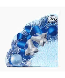 Салфетки АРТ БУКЕТ Новогодний венок рондо 3сл 12шт