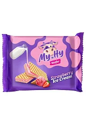 Вафли СЛАДОНЕЖ Му и Ну с мороженым и клубникой 70г