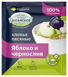 Хлопья овсяные ГУДВИЛЛ яблоко чернослив м/у 40г