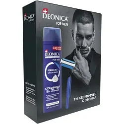 ПН ДЕОНИКА Фор мен Ты безупречен пена для бритья+бритвенный станок