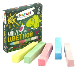 Мел МАЗАРИ цветной 6шт арт.M-9004
