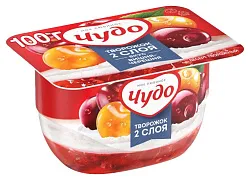 Десерт творожный ЧУДО вишня черешня бзмж 4% 100г