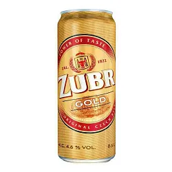 Пиво ЗУБР Голд светлое фильтрованное пастер 4.6% ж/б 0.5л