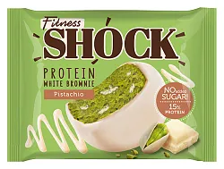 Печенье ФИТНЕС ШОК Брауни белый шоколад фисташка 50г