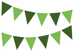 Гирлянда-вымпел СФЕРА 14 вымпелов зеленая арт.3-0444-12-13