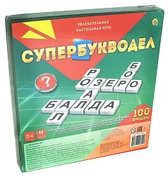 Настольная игра РЫЖИЙ КОТ Игра в слова Супербукводел 100 фишек арт.ИН-1802