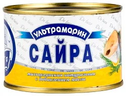 Сайра УЛЬТРАМАРИН натуральная с д/м ж/б 240г