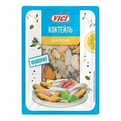 Коктейль ВИЧИ Фаворит из морепродуктов в масле 150г