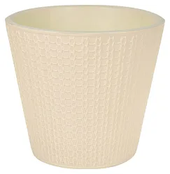 Горшок для цветов Вельвет светло-бежевый Д200мм 4л арт.511406