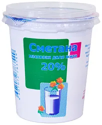 Сметана ИРМЕНЬ бзмж 20% т/пак 400г