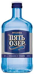 Водка ПЯТЬ ОЗЕР 40% ст/б 0.25л