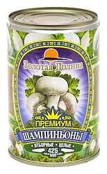 Шампиньоны ЗОЛОТАЯ ДОЛИНА Целые ж/б 425мл